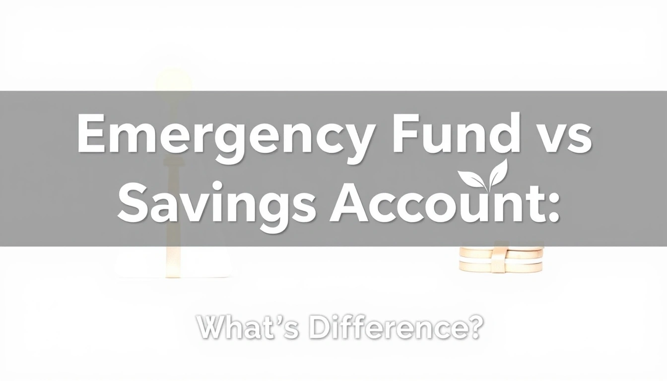 Emergency Fund vs Savings Account: What’s the Difference? Emergency Fund vs Savings Account: What’s the Difference?