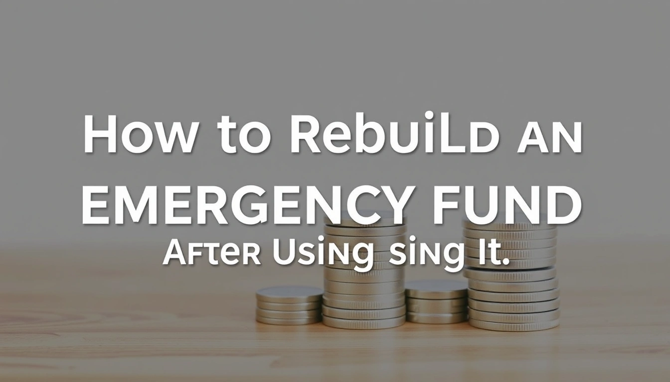How to Rebuild an Emergency Fund After Using It