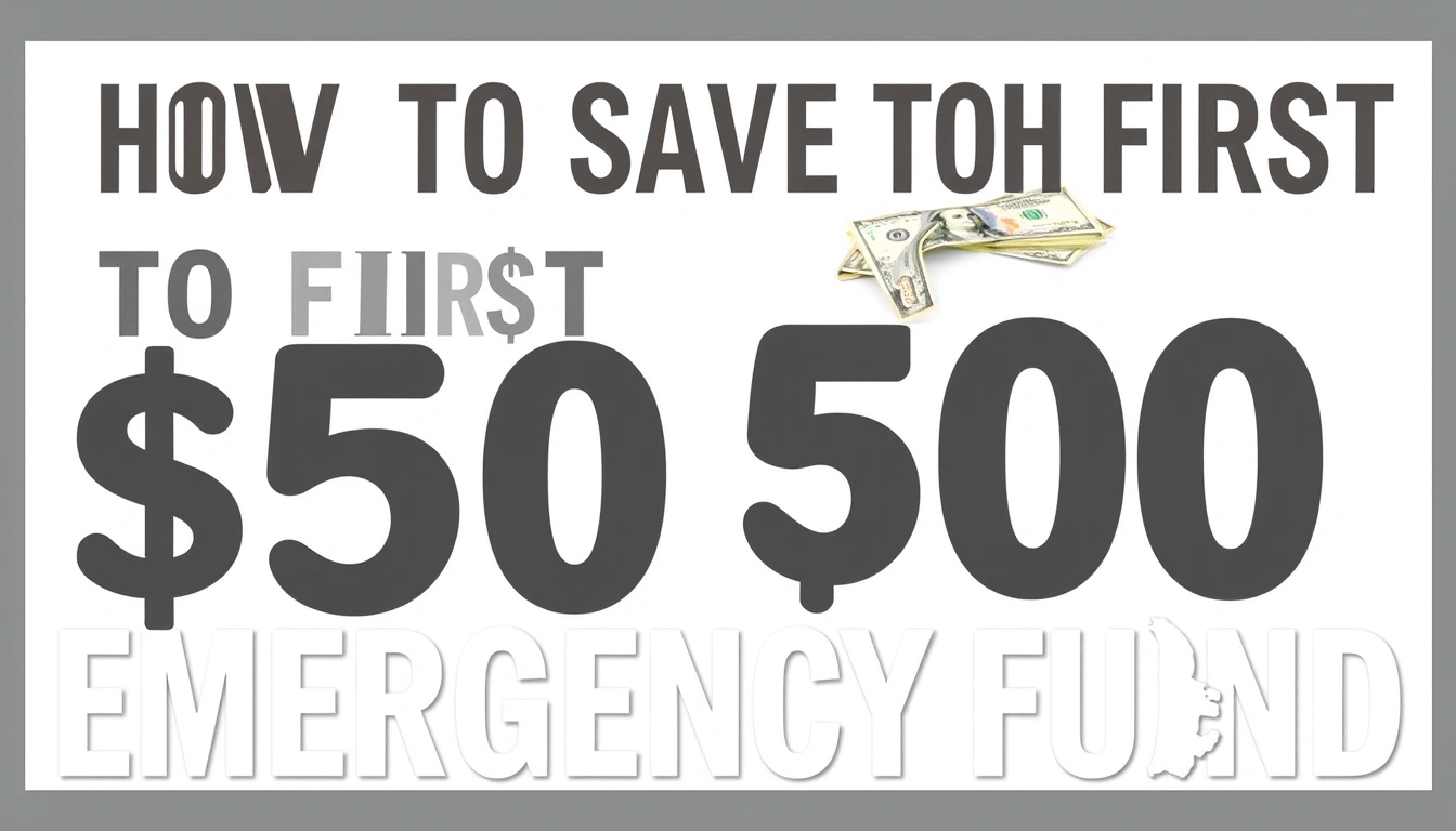 How to Save Your First $500 Emergency Fund
