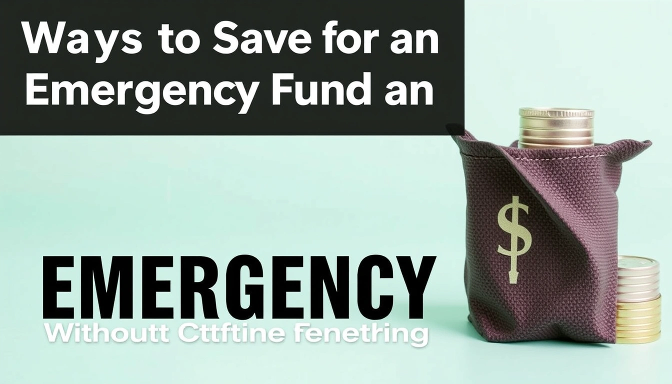 Ways to Save for an Emergency Fund Without Cutting Everything Ways to Save for an Emergency Fund Without Cutting Everything